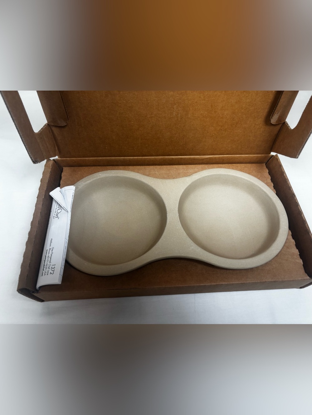 Pampered Chef Stoneware Microwave Egg Cooker DoubleCooker 1372 NEW/NIB w/instxns